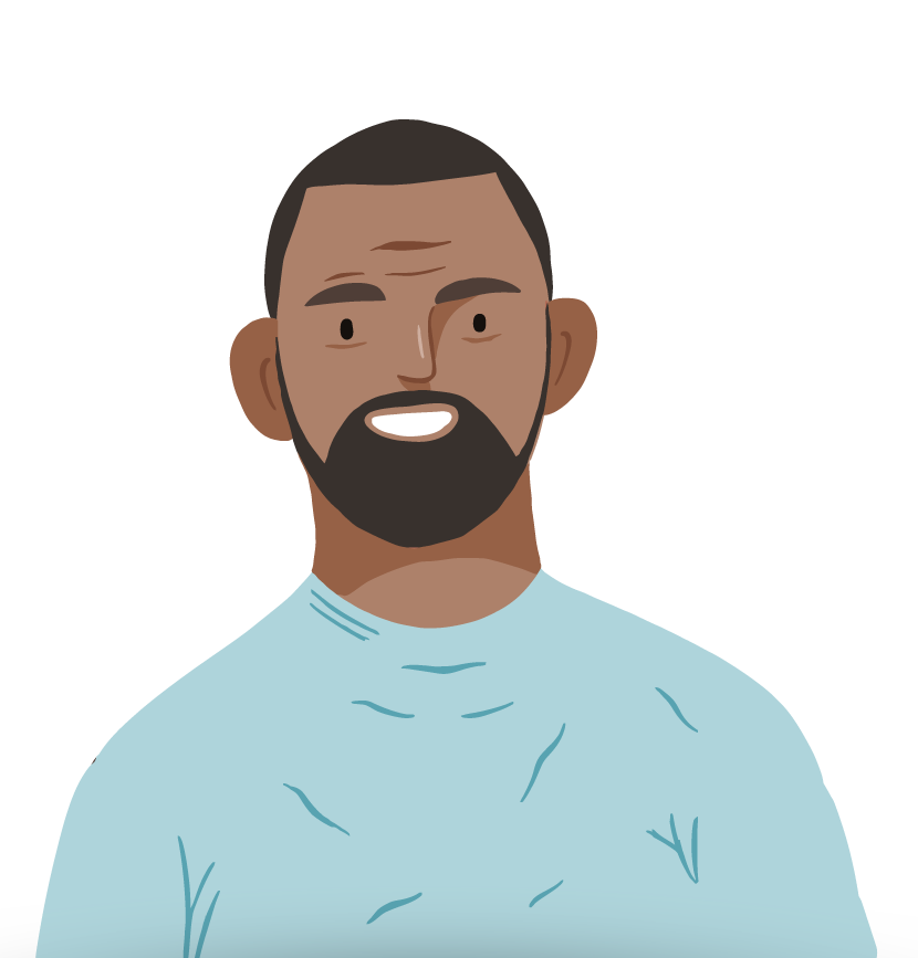 Smiling middle aged man