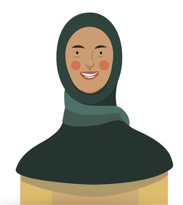 Smiling woman wearing a hijab