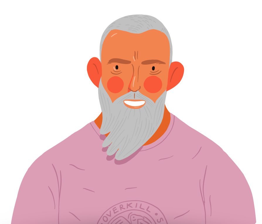 Strong older man