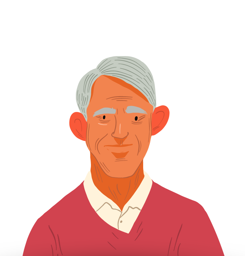 Thoughtful older man