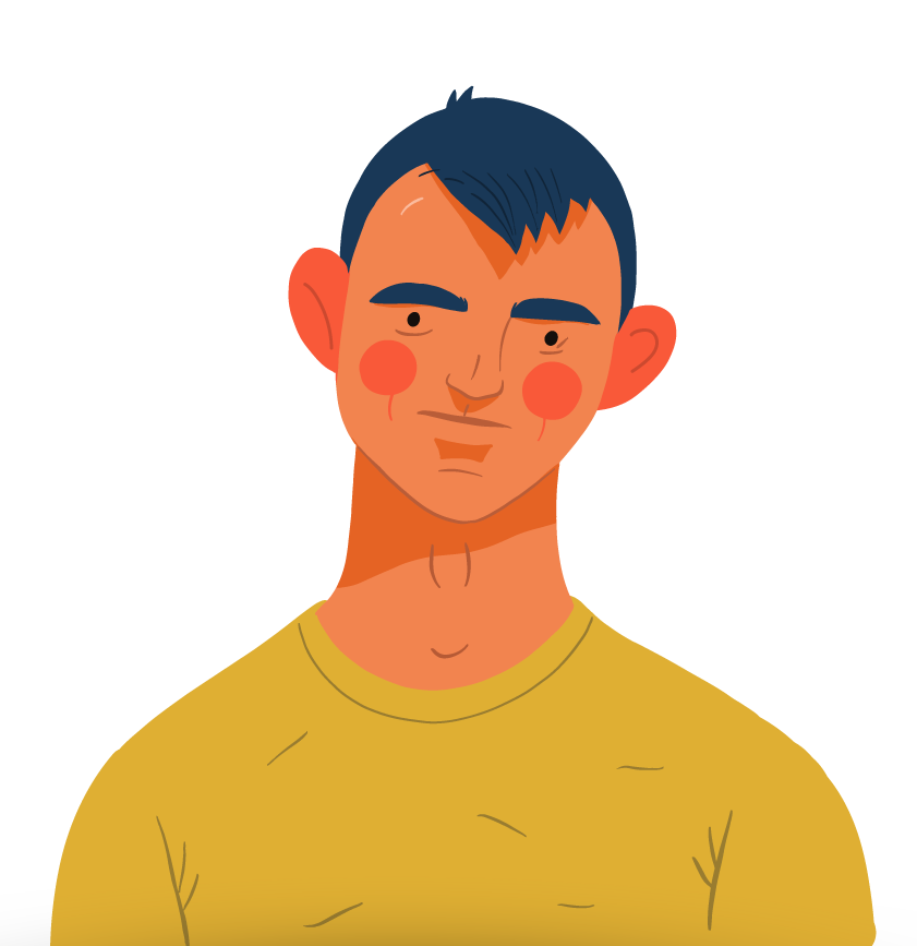 Troubled younger man